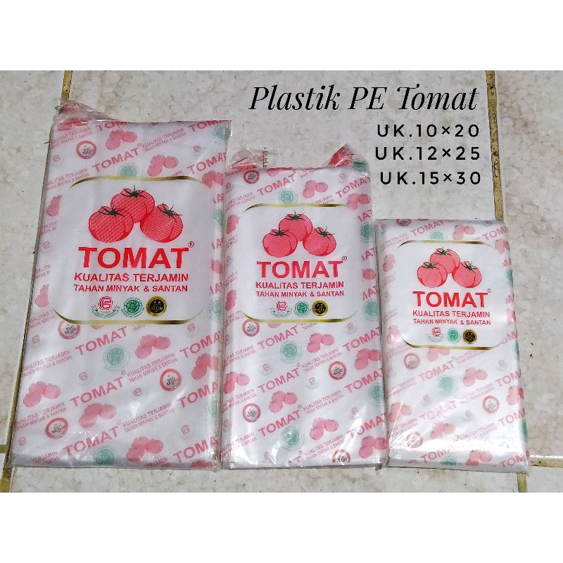 PE.Tomat ถุงพลาสติก Size 10, 10, 20/Size 12, 30/Size 20, 35