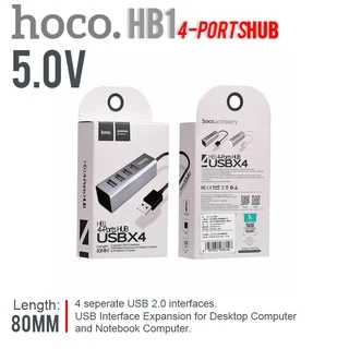 Hoco HB1 Ports HUB / Type-C อุปกรณ์ ตัวแปลง เพิ่มช่อง HUB USB ใช้งานง่าย สินค้าของแท้100%