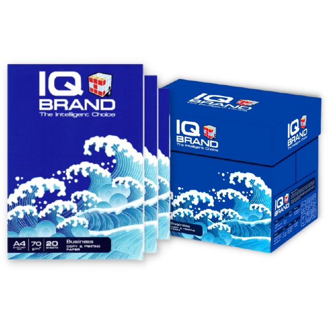 [ได้สูงสุด3แพีค]กระดาษถ่ายเอกสาร A4 IQ Brand หนา 70 แกรม (IQ ห่อน้ำเงิน)