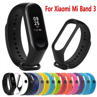 สายนาฬิกาข้อมือ แบบซิลิโคน OEM ปรับได้ สำหรับ Xiaomi Mi Band 3