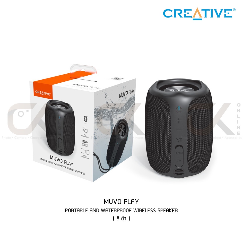 Creative MUVO Play Wireless Speaker Bluetooth 5.0 IPX7 Waterproof ลำโพง ...