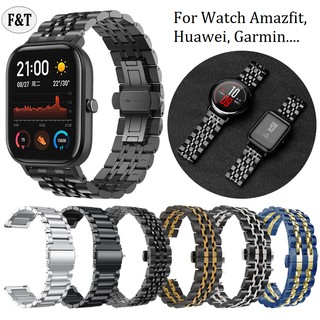 หรูหรา สาย Amazfit Bip 3 , Amazfit Bip 3 pro , Amazfit GTS 2 Strap Stainless Steel Watchband for Amazfit GTS 2 mini,GTS,สายนาฬิกา Amazfit bip u pro , Amazfit GTR 2, Samsung Galaxy Watch 4 , Galaxy Watch Active 2, Garmin forerunner 245,Garmin venu sq Strap