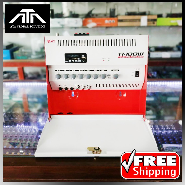 ** ส่งฟรี ** แอมป์ติดผนัง NPE TI-100W ใช้สอนในห้องเรียน ห้องประชุม กระจายเสียง สื่อการเรียนการสอน USB + MP3 TI100W TI100