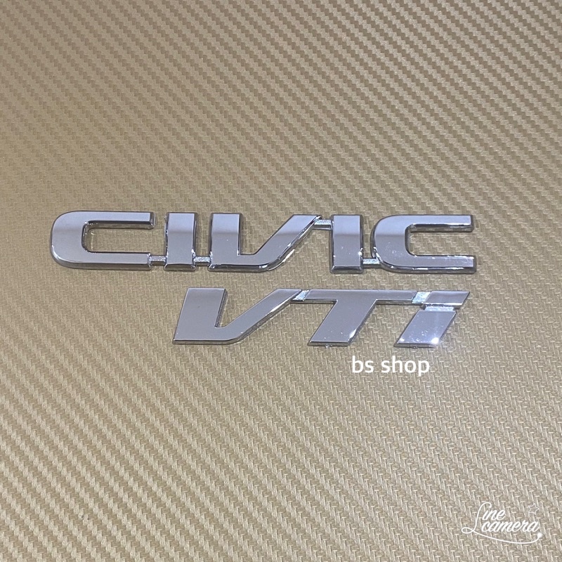 โลโก้* CIVIC + VTi ติดรถ Honda ไดเมนชั่น ราคาต่อ 2 ชิ้น