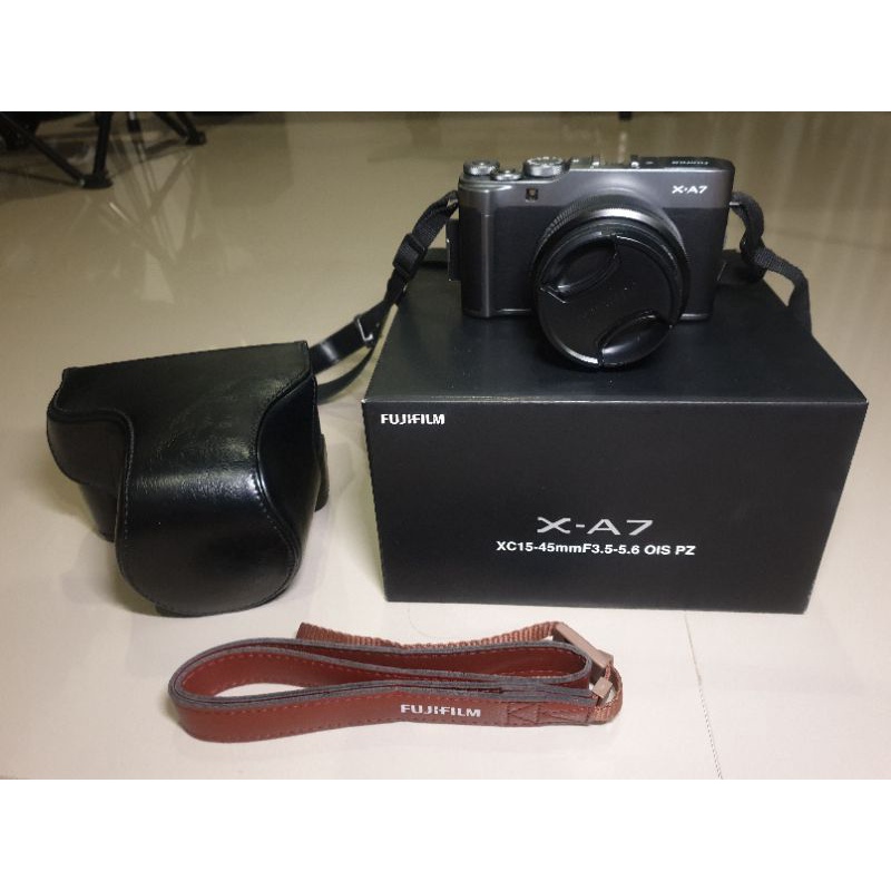 กล้องFuji XA7 สีดำ มือสองสภาพ99% มีกล่อง พร้อมให้อุปกรณ์Filter+เคส+memory128G