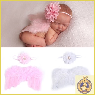 OMG★1Set Cute Angel Baby Feather Newborn Photography Props Wings Costume Headb