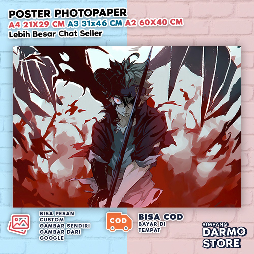 โปสเตอร์อะนิเมะ Black Bull Asta Noelle Silva Wibu Bus BCLX-87