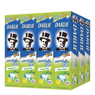 Darlie ยาสีฟัน ดาร์ลี่ เลมอนมินต์ ไวท์ ขนาด 40กรัม/หลอด แพ็คละ12หลอด ออลล์ชายนี่ไวท์ Lemon Mint White All Shiny