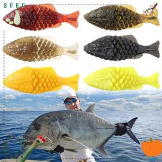 SUHU New Fish Tools Fake Bait Bionic Fish Soft Swimbait Artificial Baits Powerful Lure Fishing Lure Crucian Carp Fishing Tackle/Multicolor