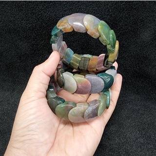 สร้อยข้อมือหินบลัดสโตน กำไลหินบลัดสโตน(Bloodstone)เส้นละ 350