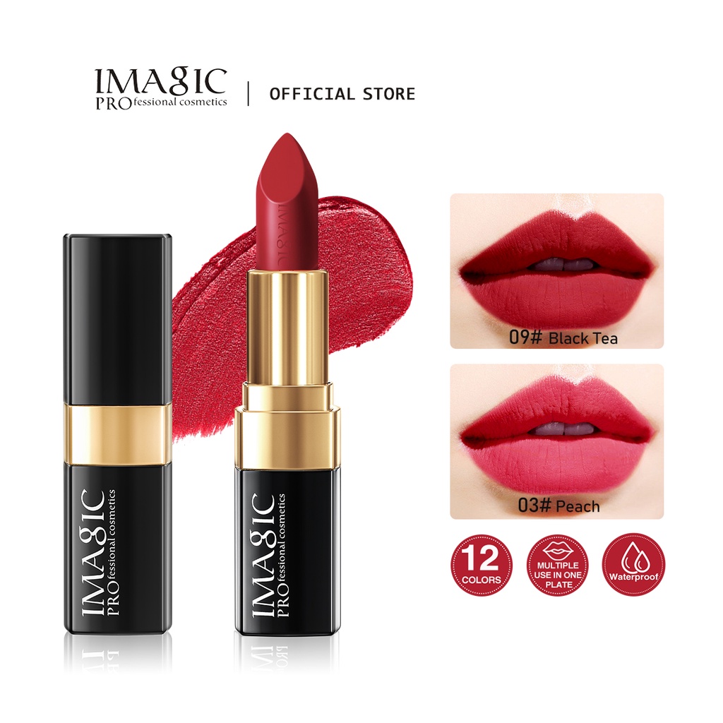 Imagic Kissproof ลิปสติก เนื้อแมตต์ ติดทนนาน 12 สี