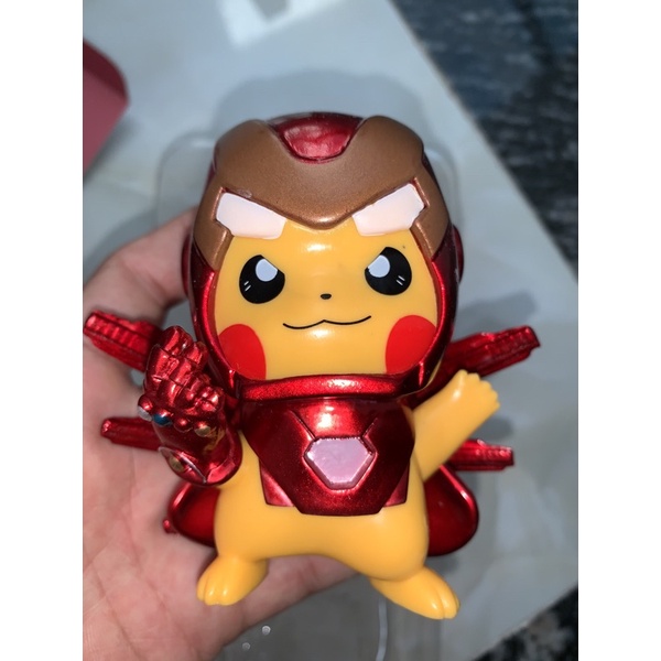 Super cute Model iron Man Pikachi 10cm Avengers Type 1 Good