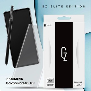 GZ ฟิล์มกระจกนิรภัยแบบใสเต็มหน้าจอขอบโค้ง3D สำหรับ Samsung Galaxy Note10 และ Note10 Plus รองรับสแกนนิ้วมือแบบ Ultrasonic