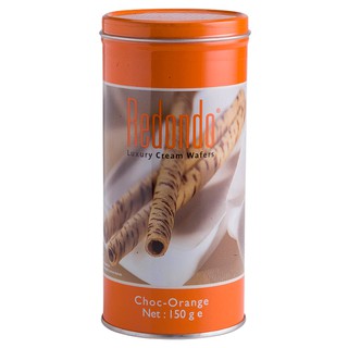 รีดอนโด้เวเฟอร์ไส้ครีมรสช็อกโกแลตและส้ม 150กรัม Redondo Wafer Filled with Chocolate and Orange Cream 150g.