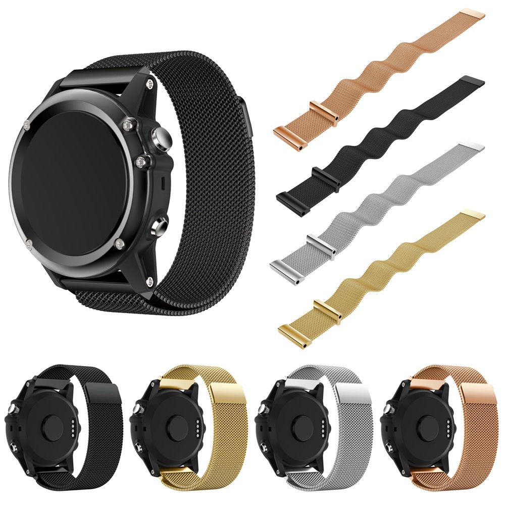 สําหรับ Garmin Fenix 6X/5X Plus สายรัด, 26 มม.สแตนเลสสตีลโลหะสําหรับ Garmin Fenix 6X/6X Pro5X/5X Plu