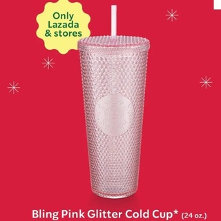 Bling Pink Glitter Cold Cup (24 OZ.)