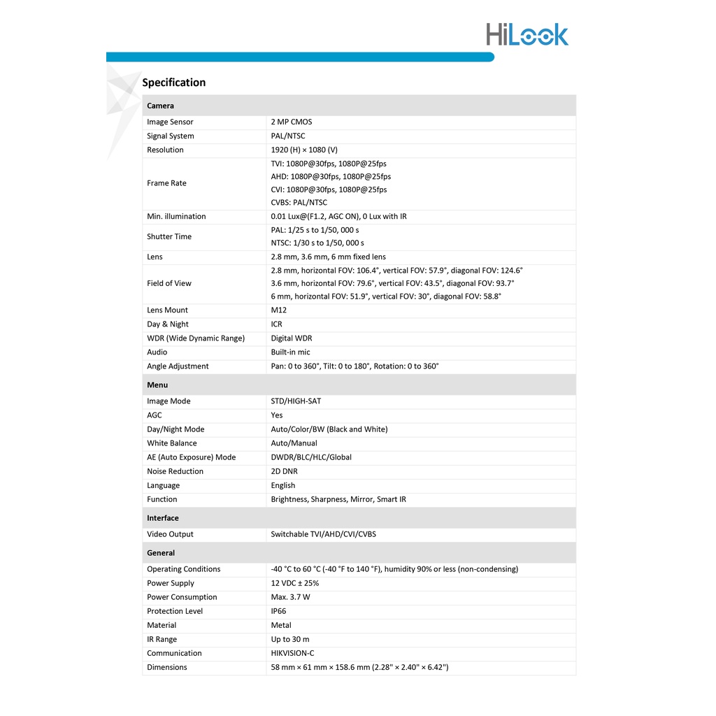 HILOOK เซ็ตกล้องวงจรปิด HD 8 CH DVR-208G-M1(C) + THC-B120-MS (2.8 mm) + อุปกรณ์ติดตั้ง #8