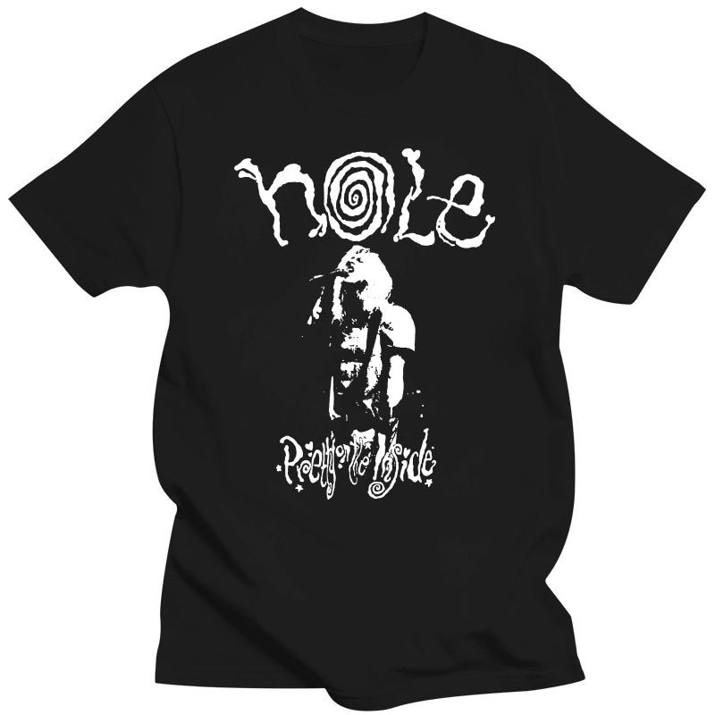 Mens Clothing Courtney Love Hole Cotton Black Men Tshirt