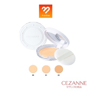 (ตลับกลม ขาว) Cezanne UV Clear Face Powder เซซาน ยูวี เคลียร์ เฟส พาวเดอร์ 10 g. แป้งอัดแข็งไม่ผสมรองพื้น