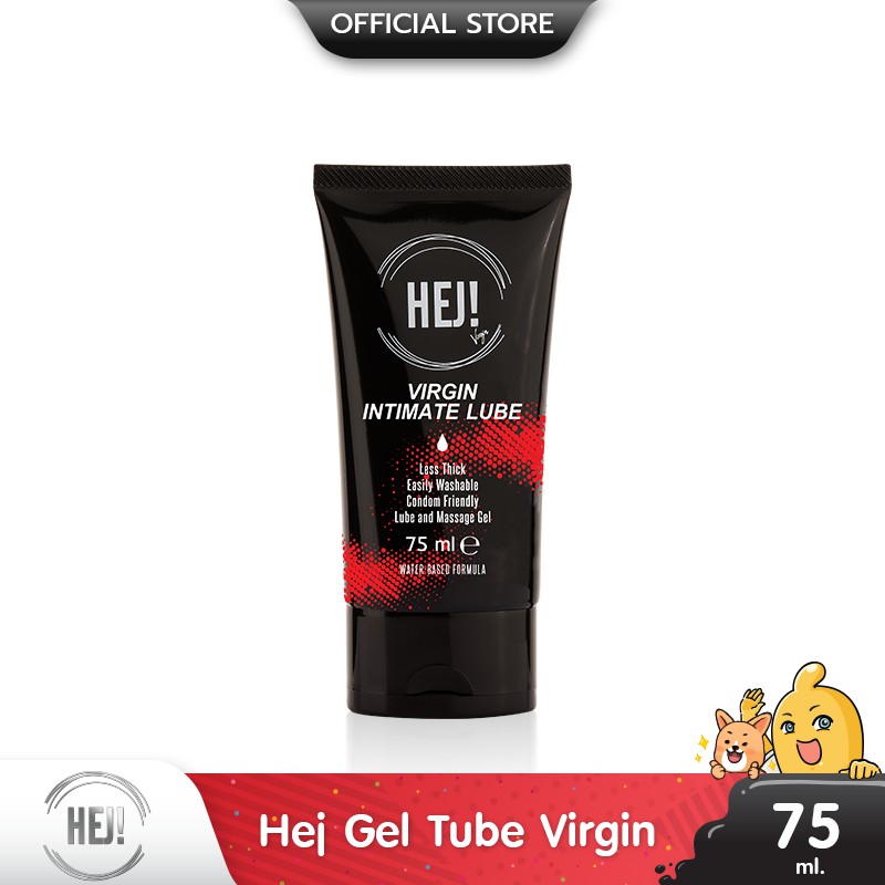 HEJ Gel Virgin เจลหล่อลื่น สูตรน้ำ เนื้อบางเบา ลื่นแบบธรรมชาติ บรรจุ 1 ชิ้น (ขนาด 75 ml.)