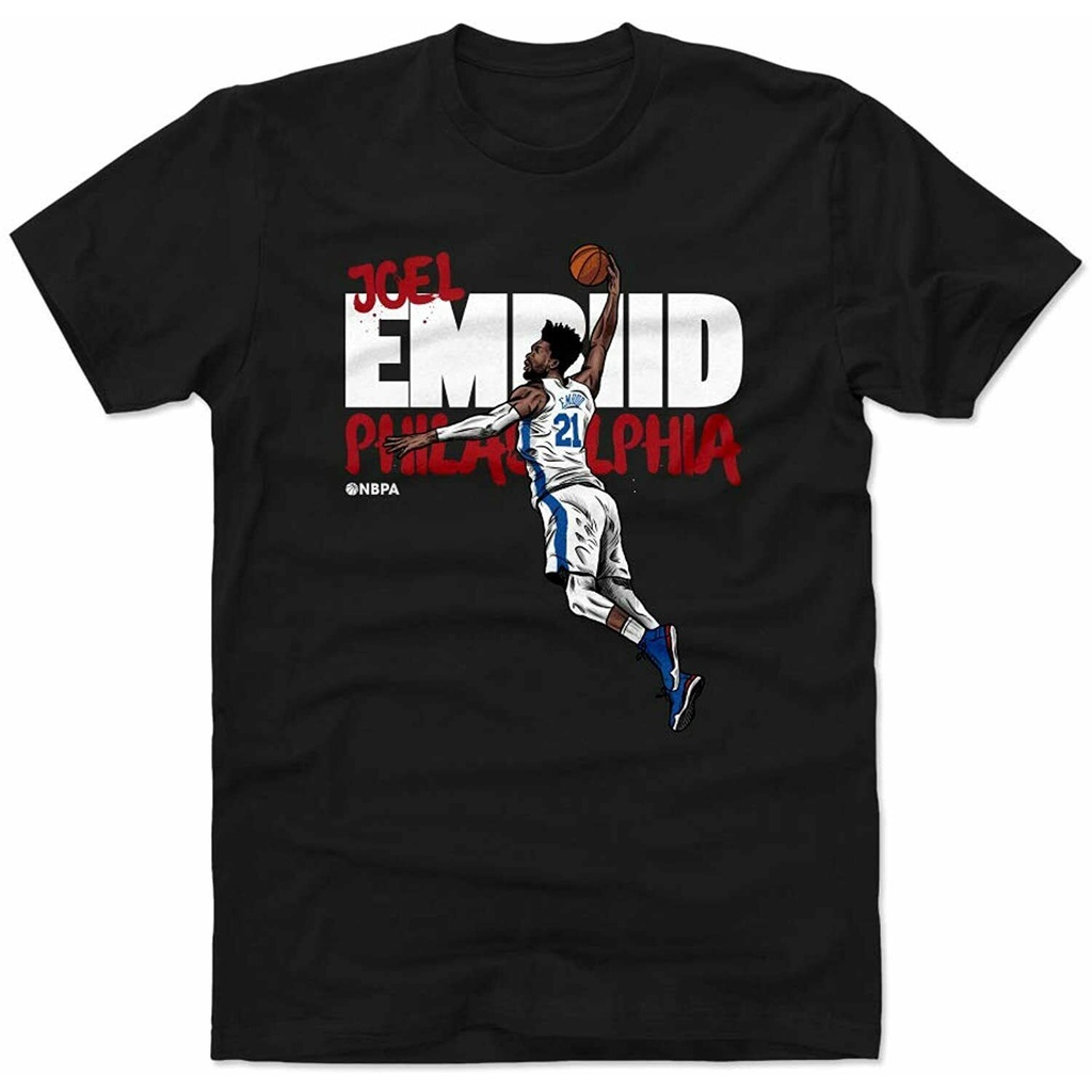 Joel Embid Philadelphia 76Ers เสื้อบาสเกตบอล Cotton Tee Men