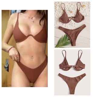 👙บิกินี ชุดว่ายน้ำ สายฝอ สวยตรงปก bikini แบบผูก (พรีออเดอร์)