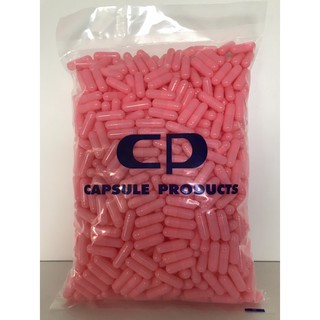 Capsule Products แคปซูลเปล่า สีชมพูเข้ม F.S.PINK OP. C/B (เบอร์ 0) บรรจุ 1000 แคปซูล/ห่อ