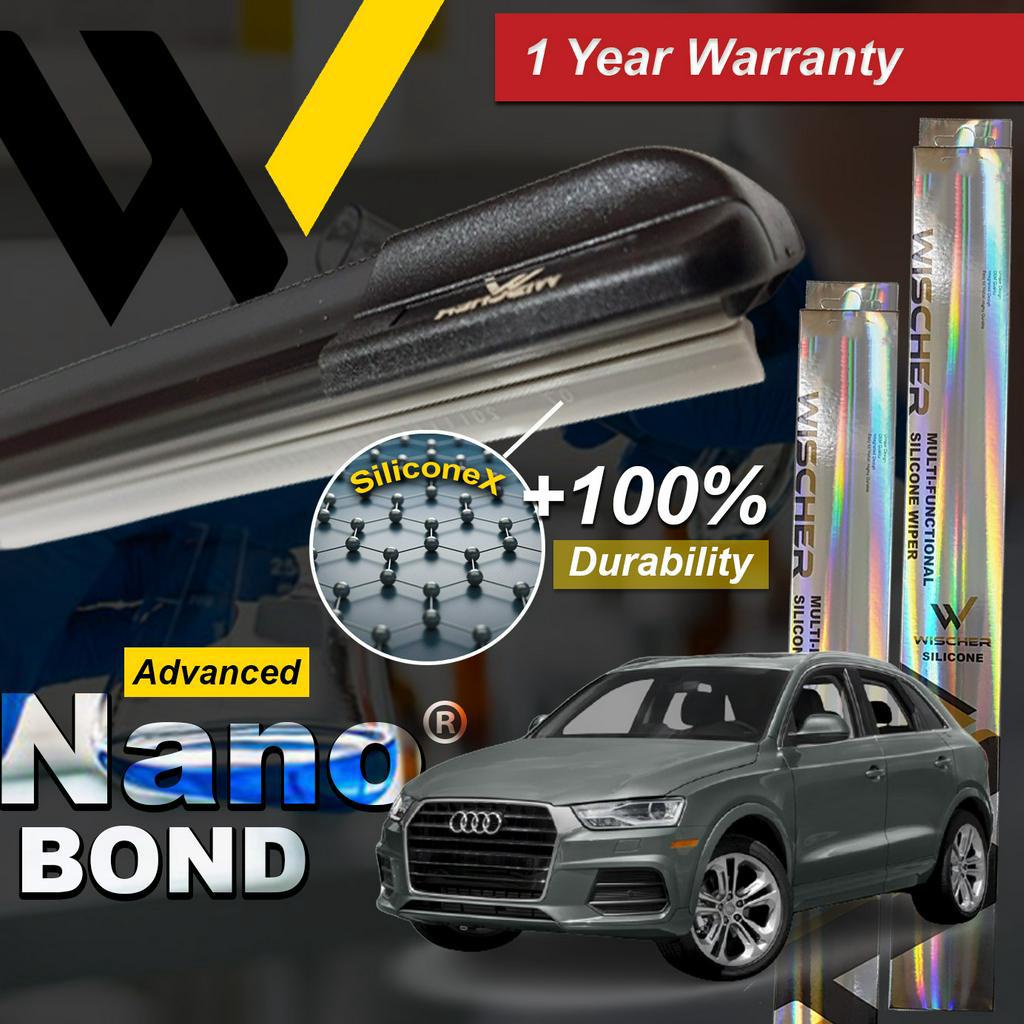[SiliconeX] Audi Q3 (8UB / 8UG) 2011 - 2018 Wischer Nano-BOND ใบปัดน้ําฝนซิลิโคน (1 ชุด)