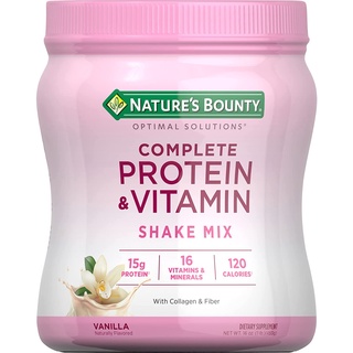 ดูแลทั้งร่างกาย Nature Bounty Optimal Solutions Complete Protein &amp; Vitamin Shake Mix Decadent  453 กรัม