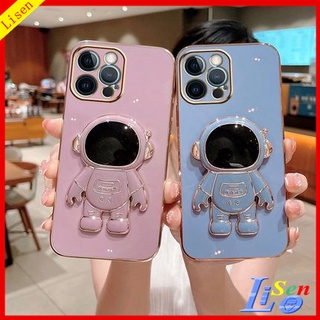 เคส iPhone 13 pro max iPhone 11 pro max iPhone 12 pro max เคสโทรศัพท์มือถือ ลายนักบินอวกาศ พร้อมขาตั้ง สําหรับ YHY