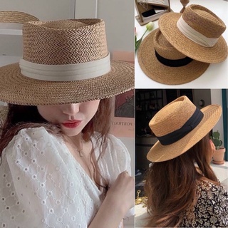 หมวกปานามางานสาน👒 แต่งเข็มขัดริบบิ้นผ้า🔥พร้อมส่ง