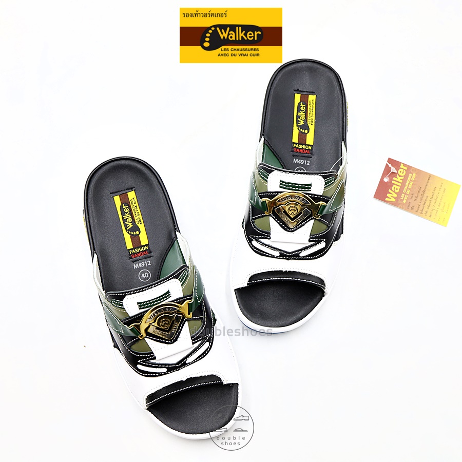 รองเท้าแตะ Walker รุ่น M4912 (สไตล์เทวิน) สีดำ เบอร์ 39-46