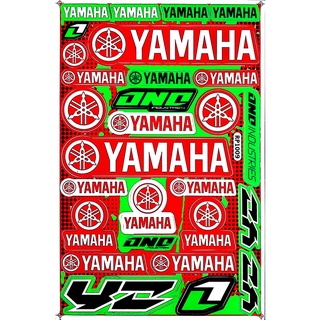 สติกเกอร์ชุดแต่ง โลโก้ YAMAHA Red รถมอเตอร์ไซค์ บิ๊กไบค์ รถยนต์ เนื้อPVC เคลือบเงา กันน้ำ กันแดด คุณภาพดี สติกเกอร์ติดรถ