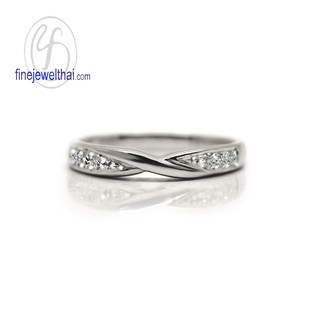 Finejewelthai แหวนเพชร เพชรสังเคราะห์ แหวนเงินแท้ แหวนอินฟินิตี้/ Infinity-Diamond Cz-Silver925-Wedding-Ring - R1301cz