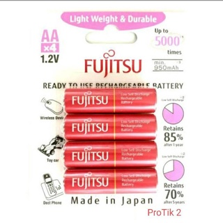 Mini 4wd ถ่านชาร์จ รถทามิย่า Fujitsu 1000mAh ของแท้ 💯% AA 1.2V