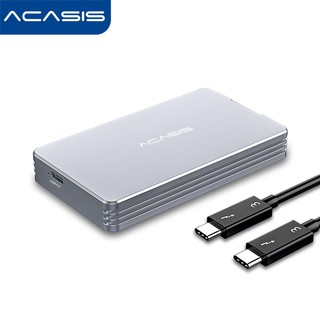 Acasis กล่อง Usb 4 .0 M.2 Nvme Enclosure , 4 40Gbps SSD สายเคเบิลอลูมิเนียม Type C สําหรับแล็ปท็อป TBU401