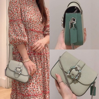 🎀 (สด-ผ่อน) กระเป๋าสะพาย สีเขียวอ่อน C2871 GEMMA CROSSBODY IN COLORBLOCK