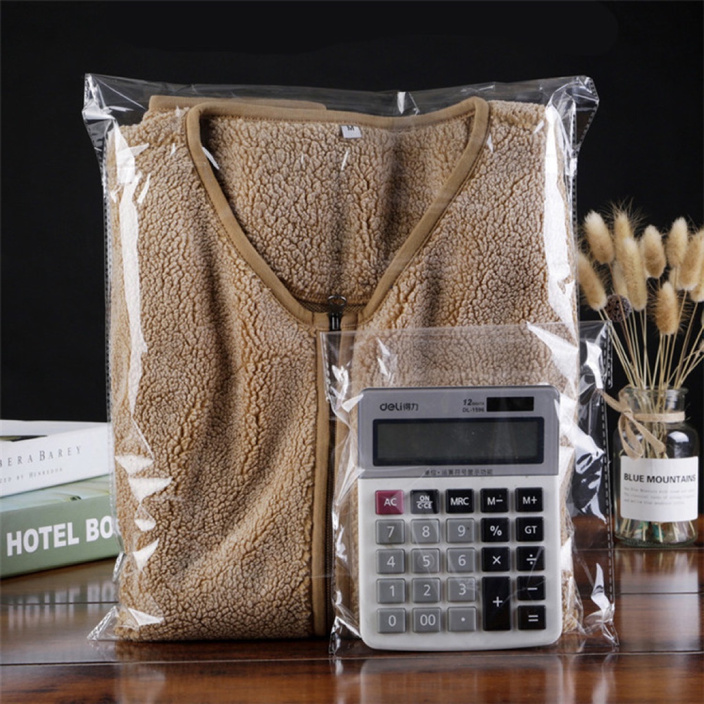 ถุงใส OPP [ขนาดเล็ก] ปากปิดฝากาว บรรจุ 100 ใบ แบบบางสำหรับใส่เสื้อผ้า แพ็คของ และใส่สินค้า - รูปที่ 3