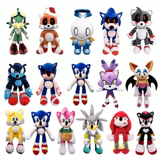 พร้อมส่ง กระเป๋าเป้สะพายหลัง ผ้ากํามะหยี่ขนนิ่ม ลายการ์ตูน Sonic The Hedgehog Shadow Amy Rose Knuckle Tail ขนาด 45 ซม. - 20 ซม. สําหรับเด็ก