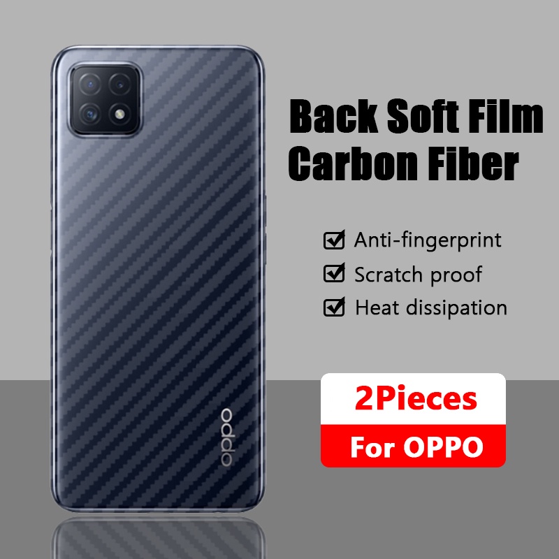 2Pcs ฟิล์มกันรอยหลัง เคฟล่า OPPO A94 A93 A92 A91 A76 A74 A73 A54 A55 A53 A52 A33 A32 A31 A16 A16K A15 A15S A12 A5S A5 A9 2020 F9 F11 Pro Reno 7 6 5 4 3