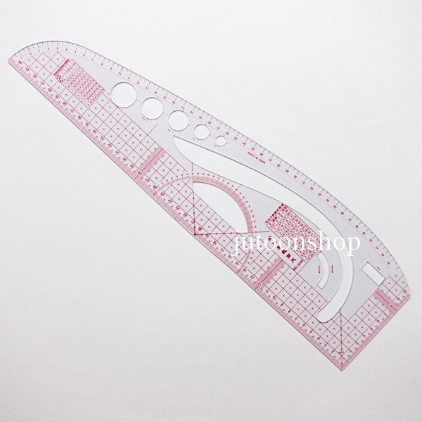 ไม้บรรทัด สร้างแบบเสื้อ ยาว 45 cm.