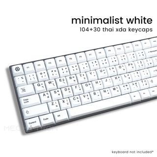 [Thai Keycaps] Minimalist White XDA Thai Keycap Set ปุ่มคีย์แคปภาษาไทย PBT Dye-subbed 104+30 คีย์  Mechanical Keyboard