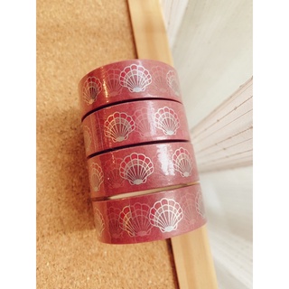 🐚 RED SEASHELL WASHI TAPE 🐚 วาชิเทป เทป เปลือกหอย แดง 🐚