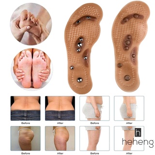 1 Pair Foot Care Cushion Acupressure Slimming Insole Pad Magnetic Massage Shoes Insoles