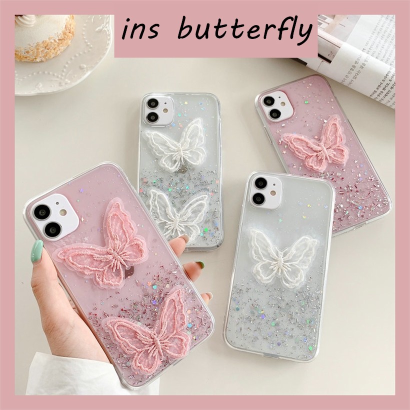 เคส Case Samsung A54 A34 A15 A14 A13 A12 A02 M11 A11 A71 A51 A31 A02S A70 A50 A50S A30S A21S A20S A10S A30 A20 A10 A9 A7 3D Starry Sky Fairy Butterfly Soft TPU Case Cover