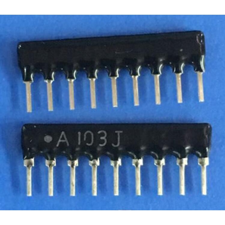200 ชิ้น/ล็อตตัวต้านทานเครือข่าย 9pin 1/8W 5% A09 103JP A103J 10K A09 331JP A331J 330R 4.7K 1K 2.2K 
