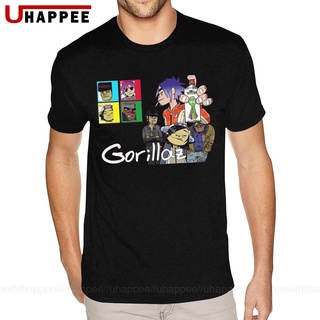 Gorillaz Rock Band T Young Tee Mens Brands Designer Apparelเสื้อยืด