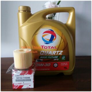 น้ำมันเครื่องTotal 9000 future 5w-30+กรองเครื่องอัลติส,ยาริส