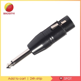 3-Pin XLR Female to 1/4" 6.35mm TRS Mono Male Jack Audio Cable Mic Adapter