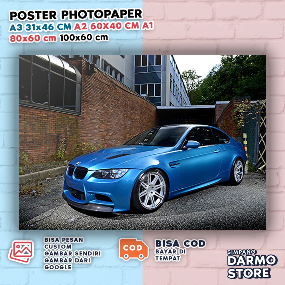 โปสเตอร์รถสปอร์ต Bmw M3 M4 i8 X1 X3 M5 M6 สําหรับ BMWX-96